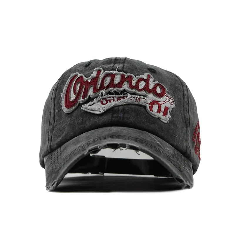 Orlando Vintage Denim Baseball Cap – Washed Cotton Retro Hat