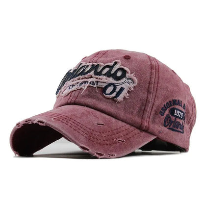 Orlando Vintage Denim Baseball Cap – Washed Cotton Retro Hat