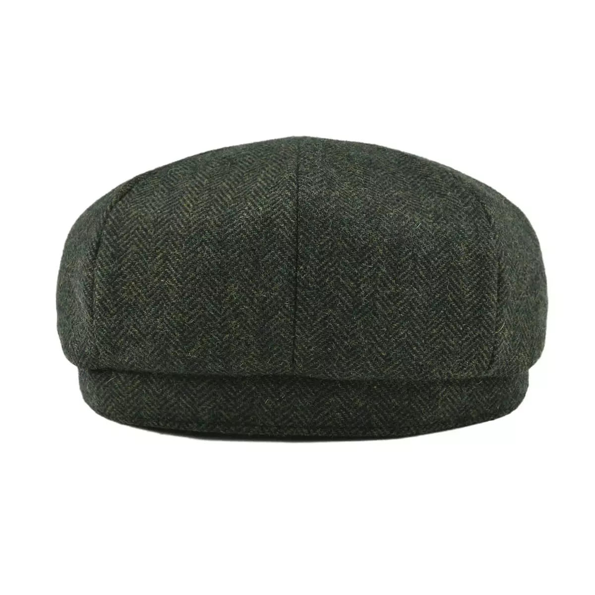 Oxford Herringbone Wool Newsboy Cap – Classic Winter Flat Cap