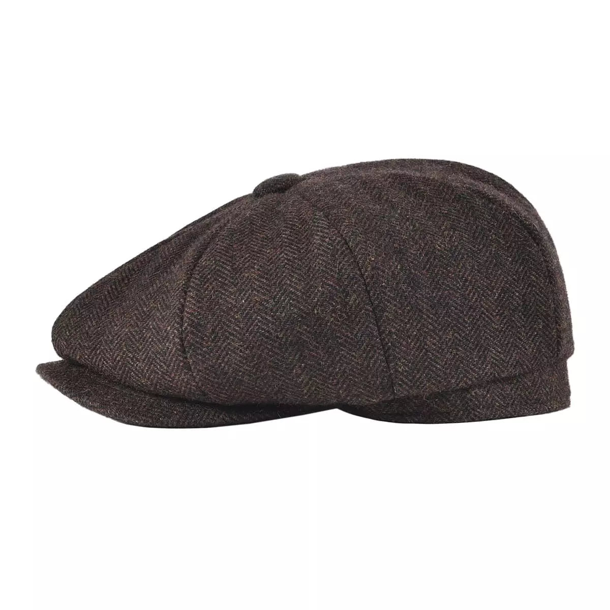 Oxford Herringbone Wool Newsboy Cap – Classic Winter Flat Cap