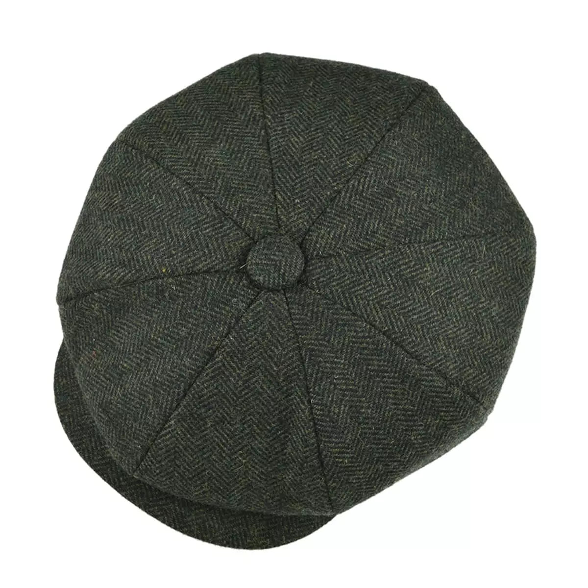 Oxford Herringbone Wool Newsboy Cap – Classic Winter Flat Cap