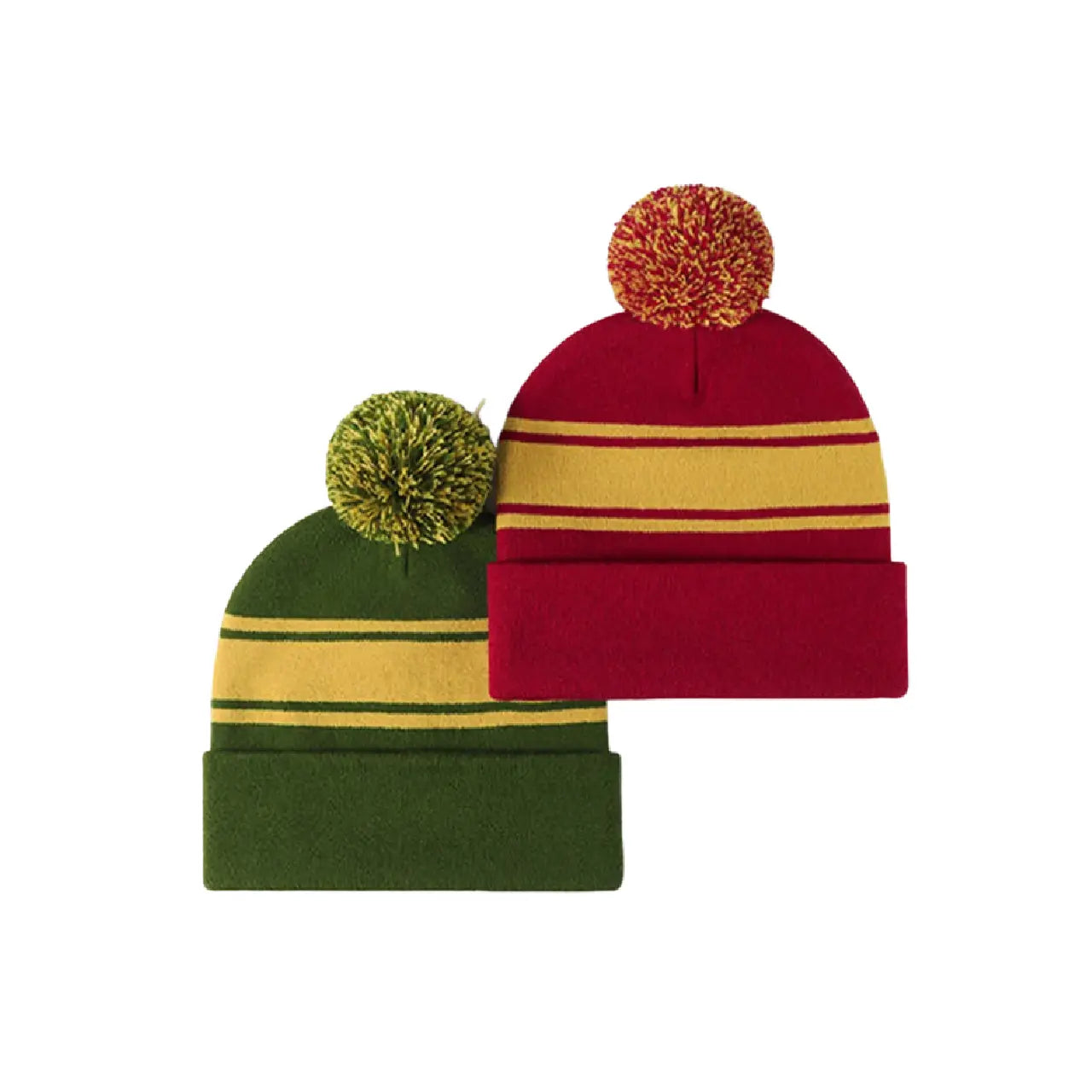 Palmer Pom Pom Striped Beanie - Urban Caps