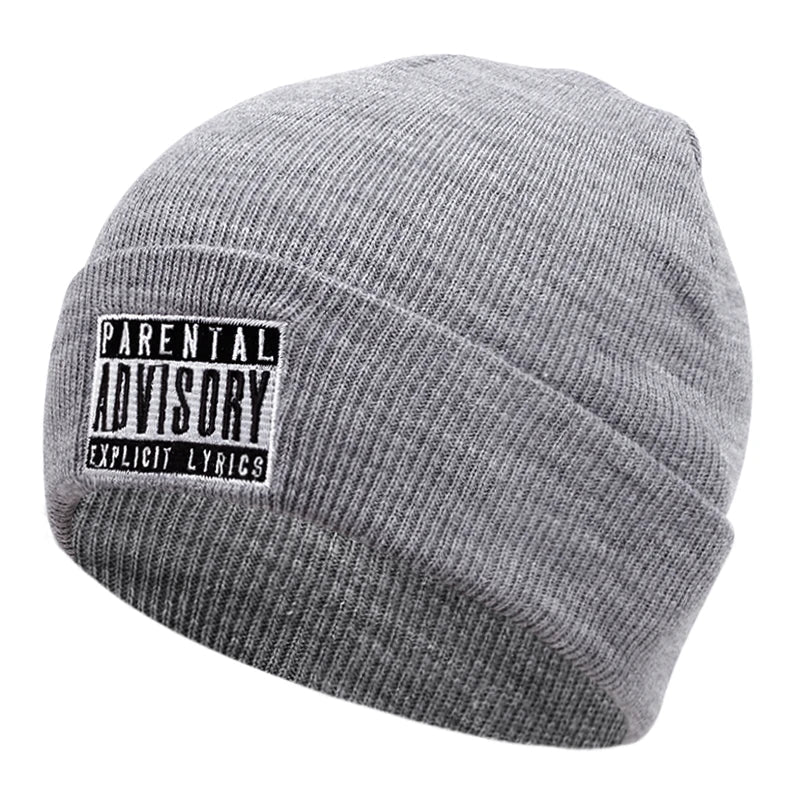 Parental Advisory Explicit Lyrics Cotton Beanie Classic Style - Urban Caps