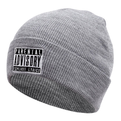 Parental Advisory Explicit Lyrics Cotton Beanie Classic Style - Urban Caps