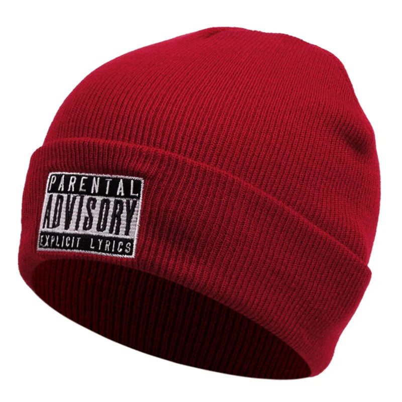 Parental Advisory Explicit Lyrics Cotton Beanie Classic Style - Urban Caps