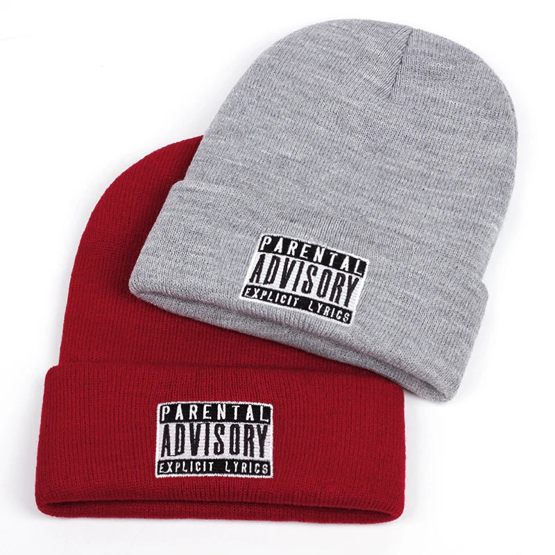 Parental Advisory Explicit Lyrics Cotton Beanie Classic Style - Urban Caps