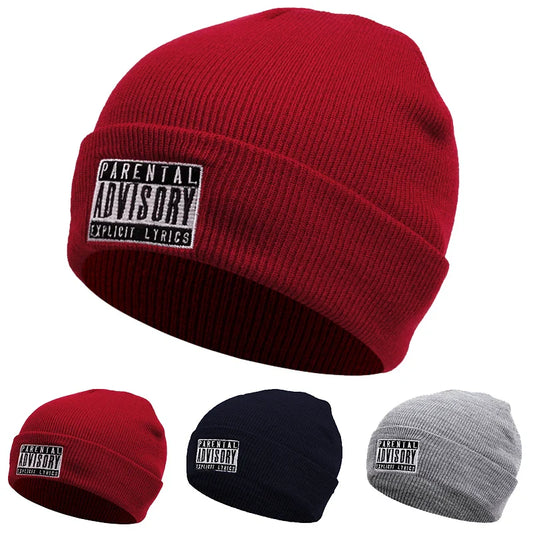 Parental Advisory Explicit Lyrics Cotton Beanie Classic Style - Urban Caps