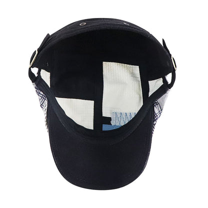 Patchwork Duckbill Flat Cap - Colorful Patchwork Design Blending Classic Cap Styling