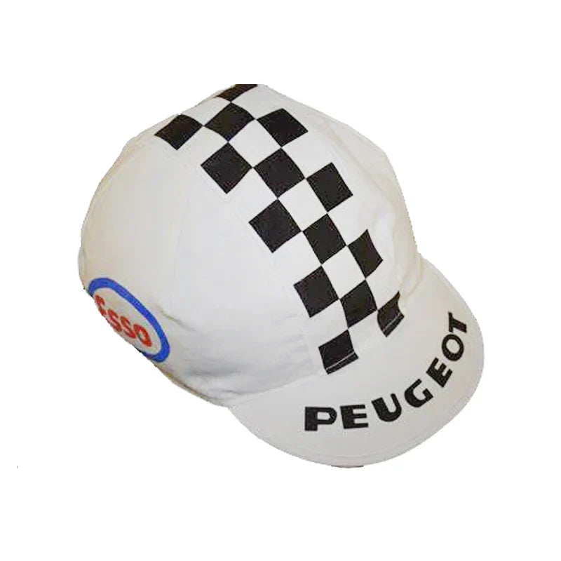 Peugeot Retro Cycling Cap Breathable Lightweight Acrylic For Classic Ride