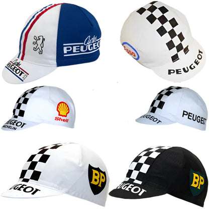 Peugeot Retro Cycling Cap Breathable Lightweight Acrylic For Classic Ride