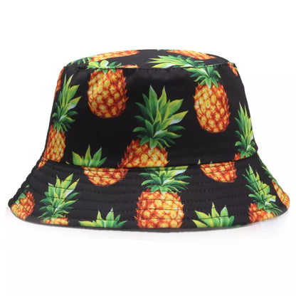 Pineapples Summer Bucket Hat - Pineapple Pattern Casual Hat For Sunny Day Style Appeal