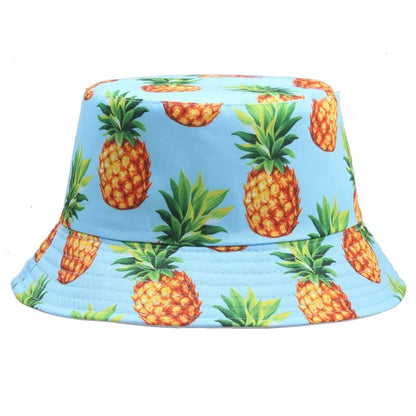 Pineapples Summer Bucket Hat - Pineapple Pattern Casual Hat For Sunny Day Style Appeal