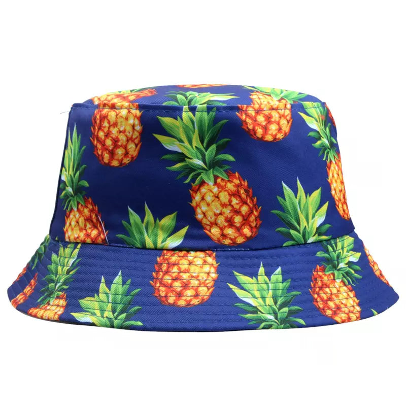 Pineapples Summer Bucket Hat - Pineapple Pattern Casual Hat For Sunny Day Style Appeal