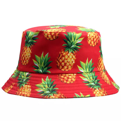 Pineapples Summer Bucket Hat - Pineapple Pattern Casual Hat For Sunny Day Style Appeal