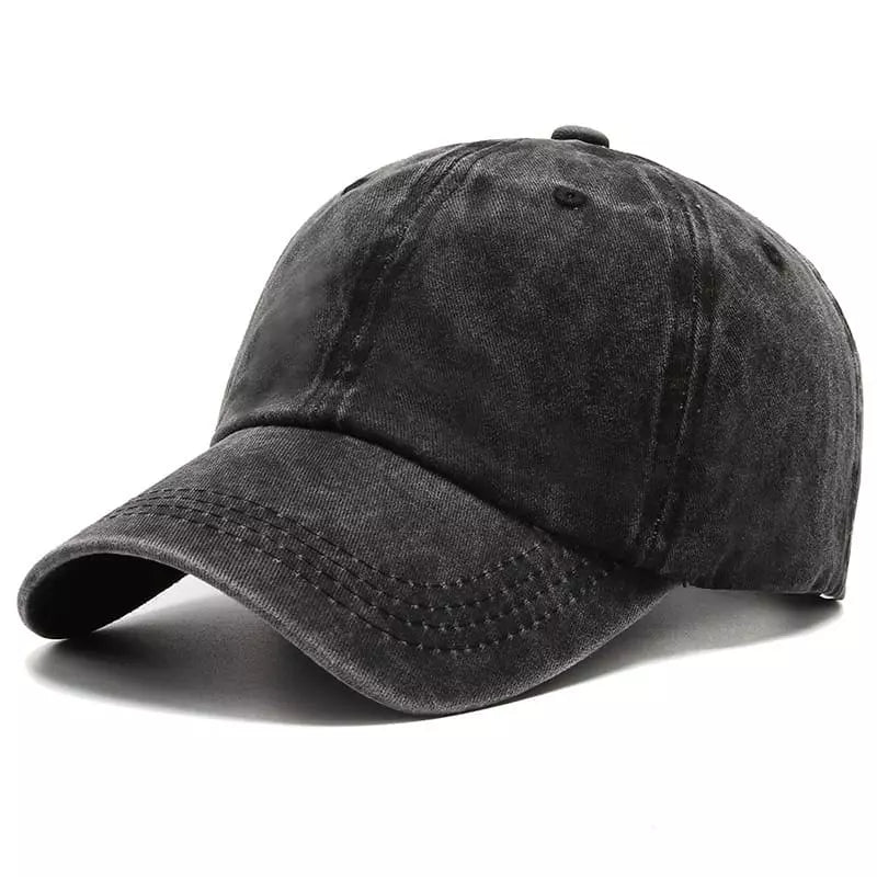 Washed Cotton Baseball Cap – Vintage Plain Adjustable Dad Hat