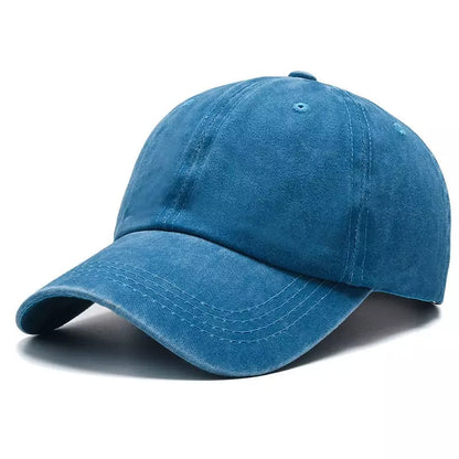 Washed Cotton Baseball Cap – Vintage Plain Adjustable Dad Hat