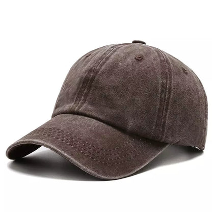 Washed Cotton Baseball Cap – Vintage Plain Adjustable Dad Hat