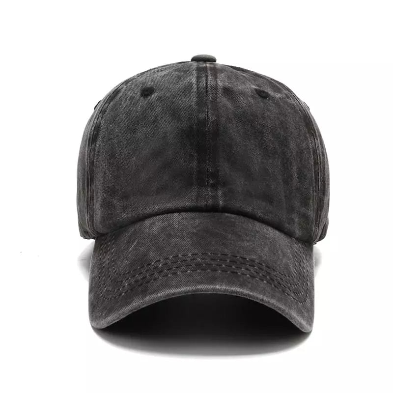 Washed Cotton Baseball Cap – Vintage Plain Adjustable Dad Hat