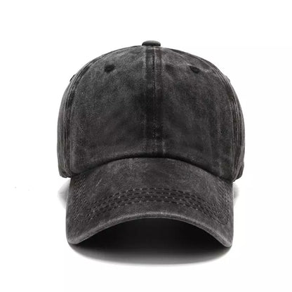 Washed Cotton Baseball Cap – Vintage Plain Adjustable Dad Hat