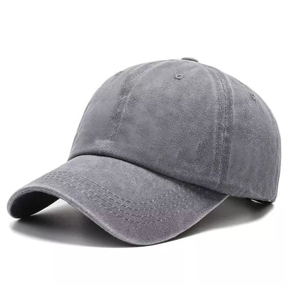 Washed Cotton Baseball Cap – Vintage Plain Adjustable Dad Hat