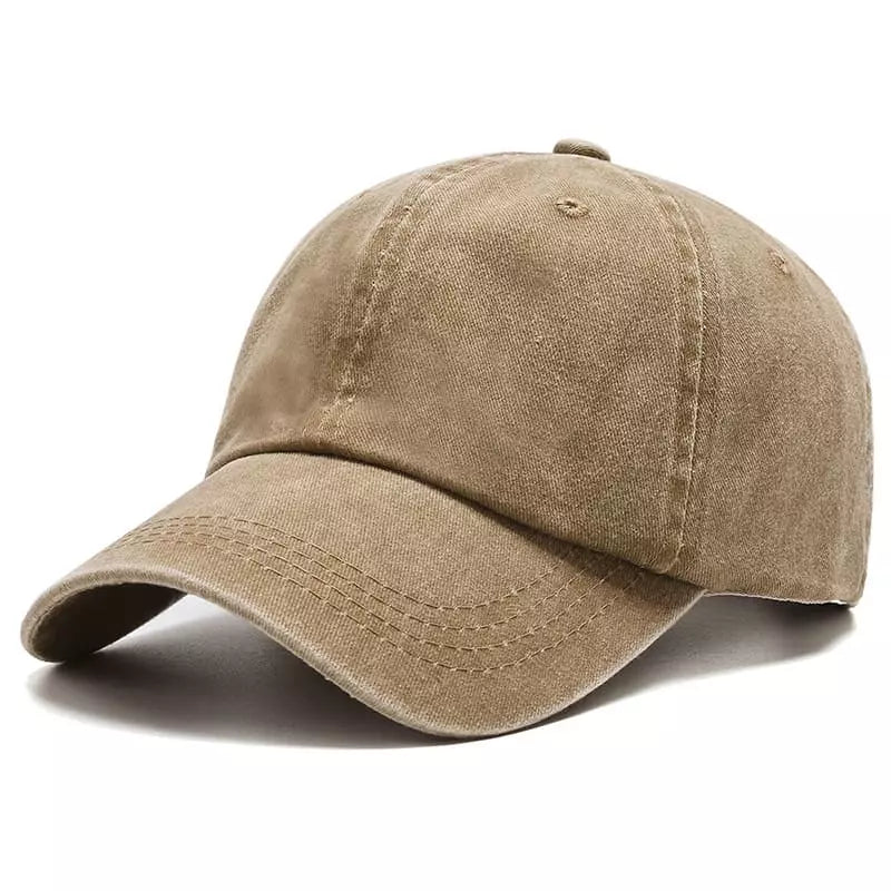 Washed Cotton Baseball Cap – Vintage Plain Adjustable Dad Hat