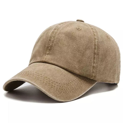 Washed Cotton Baseball Cap – Vintage Plain Adjustable Dad Hat