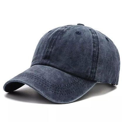 Washed Cotton Baseball Cap – Vintage Plain Adjustable Dad Hat