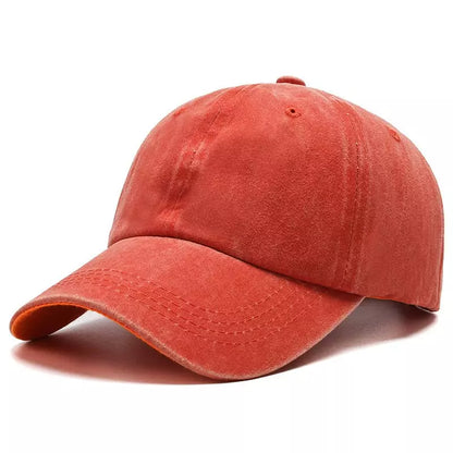 Washed Cotton Baseball Cap – Vintage Plain Adjustable Dad Hat