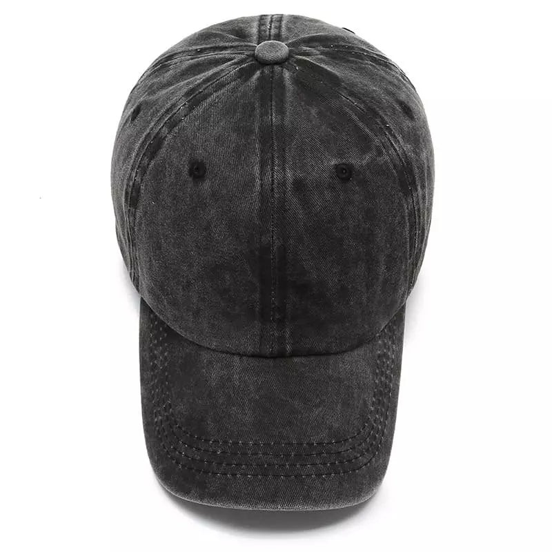 Washed Cotton Baseball Cap – Vintage Plain Adjustable Dad Hat