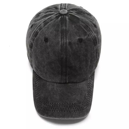 Washed Cotton Baseball Cap – Vintage Plain Adjustable Dad Hat