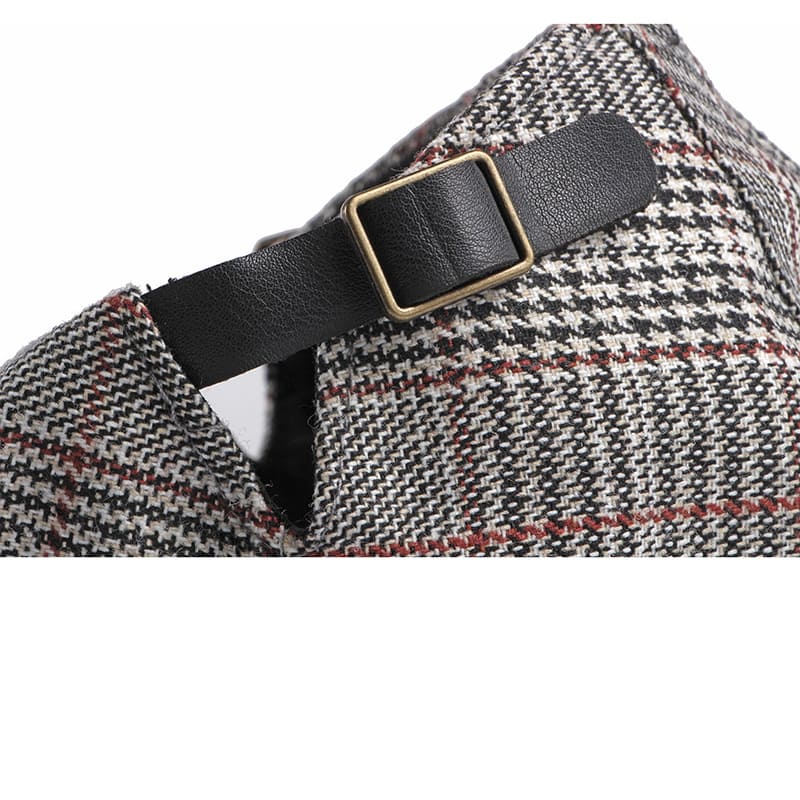 Plymouth Tartan Cotton Flat Cap - Timeless Tartan Cotton Flat Cap With Classic Plaid