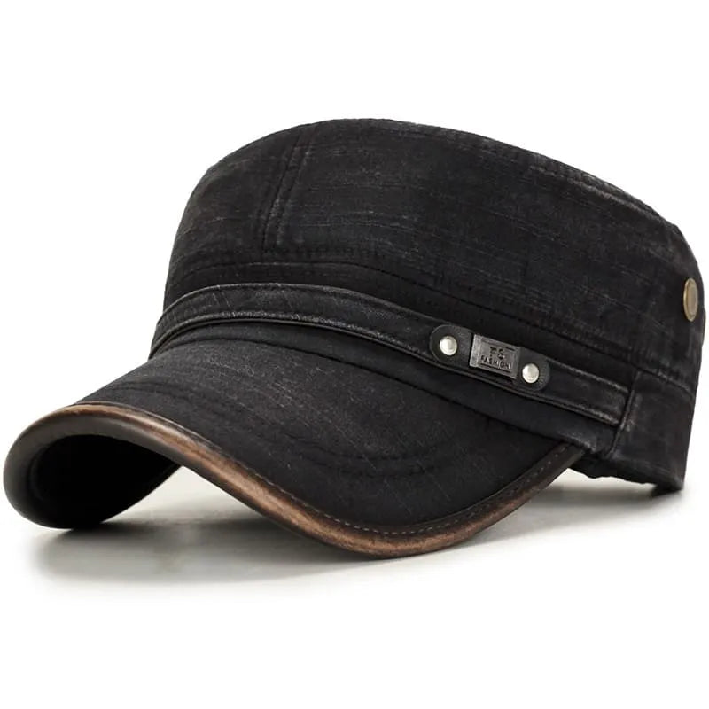 Portland Plain Cotton Army Cap – Casual Military Cadet Hat