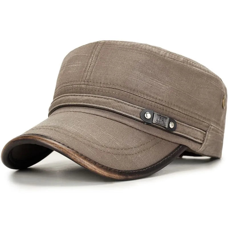 Portland Plain Cotton Army Cap – Casual Military Cadet Hat