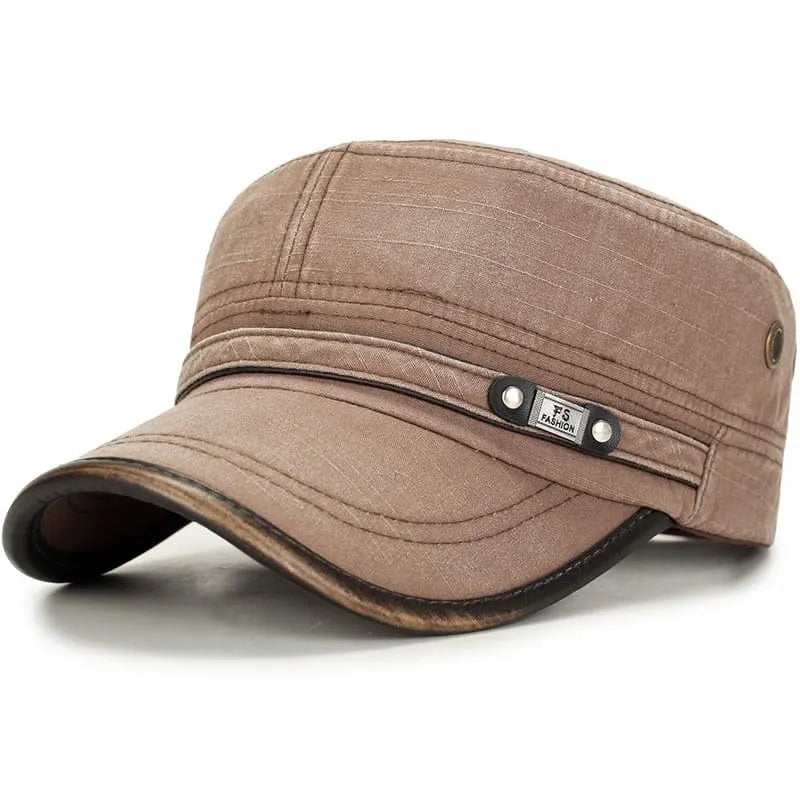 Portland Plain Cotton Army Cap – Casual Military Cadet Hat