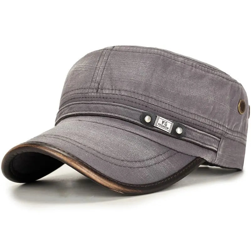 Portland Plain Cotton Army Cap – Casual Military Cadet Hat
