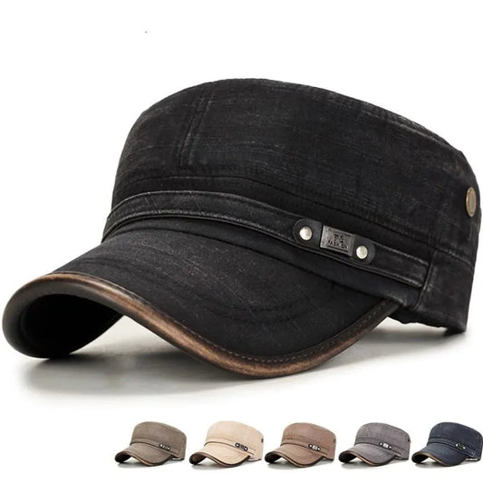 Portland Plain Cotton Army Cap – Casual Military Cadet Hat