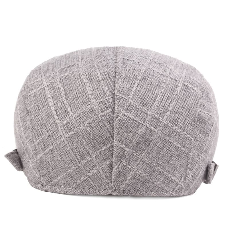 Preston Plaid Cotton Flat Cap - Timeless Cotton Flat Cap With Classic Plaid Finish