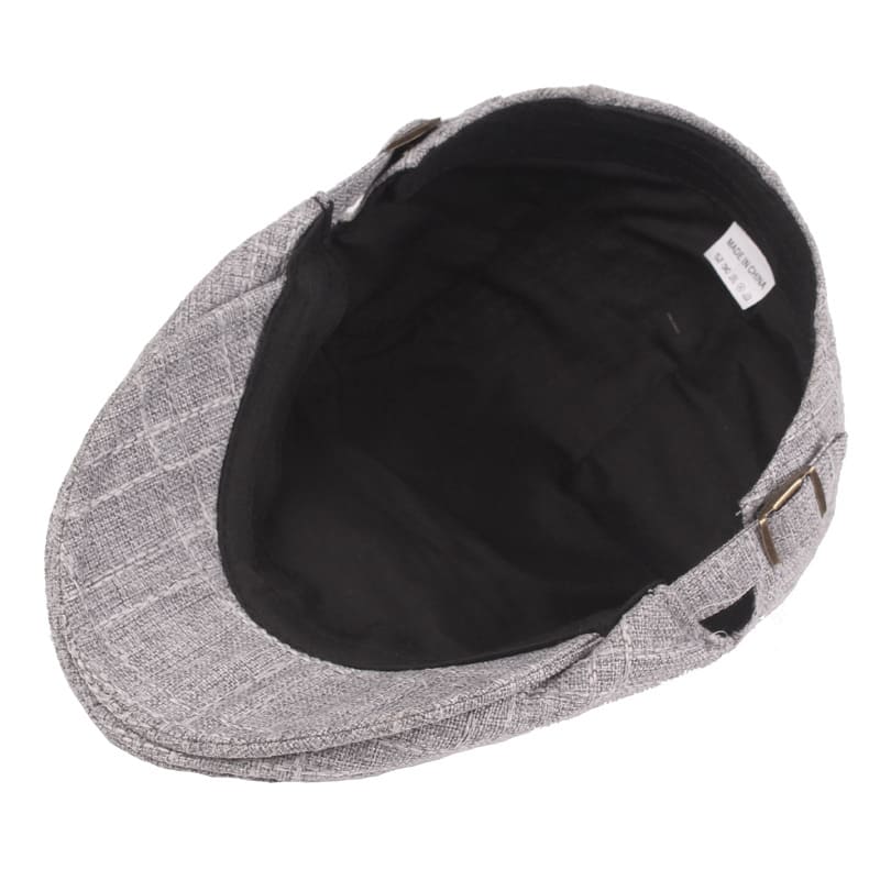 Preston Plaid Cotton Flat Cap - Timeless Cotton Flat Cap With Classic Plaid Finish