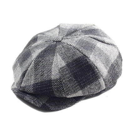 Ragdale Tartan Wool Newsboy Cap - Classic Tartan Wool Style For Winter Warmth And Comfort