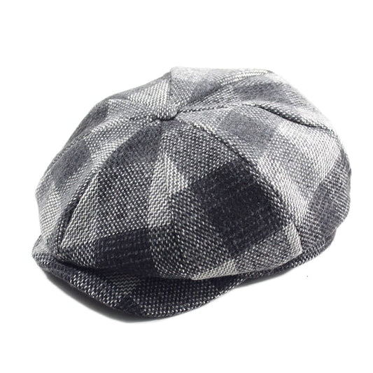 Ragdale Tartan Wool Newsboy Cap - Classic Tartan Wool Style For Winter Warmth And Comfort