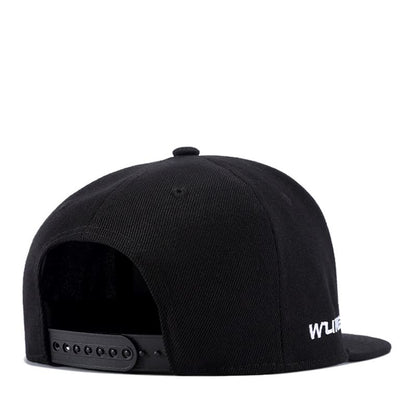 Red X Snapback Cap – Flat Brim Cotton Adjustable Hat