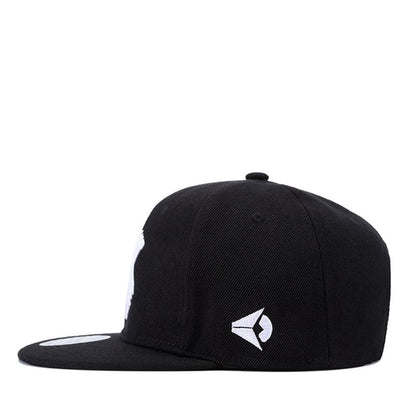 Red X Snapback Cap – Flat Brim Cotton Adjustable Hat