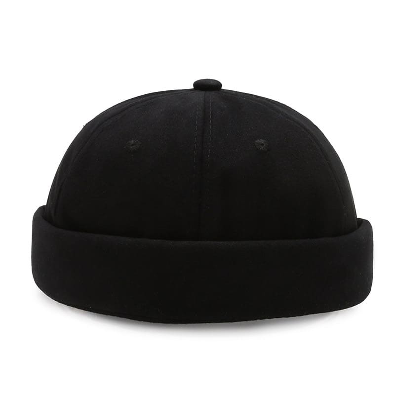 Renton Classic Docker Cap – Plain Brimless Cotton Hat