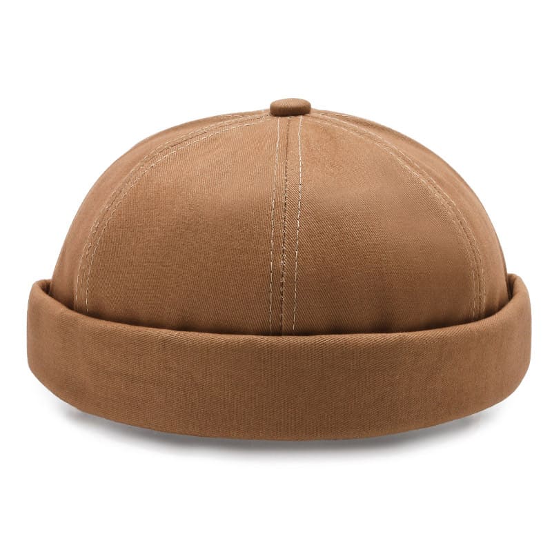 Renton Classic Docker Cap – Plain Brimless Cotton Hat
