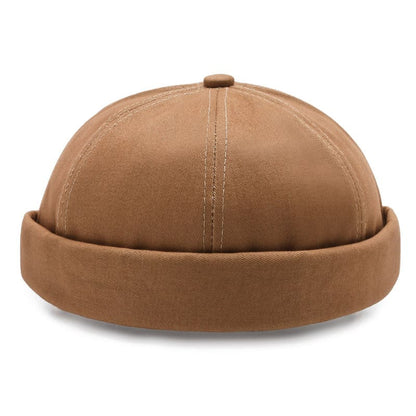 Renton Classic Docker Cap – Plain Brimless Cotton Hat