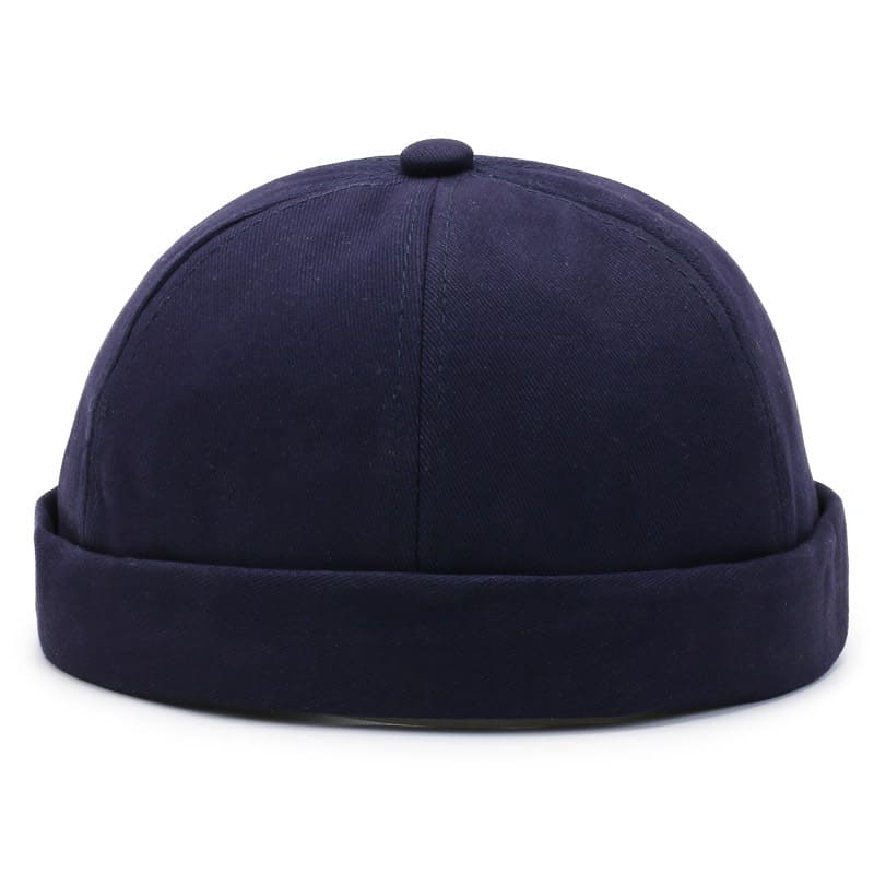Renton Classic Docker Cap – Plain Brimless Cotton Hat