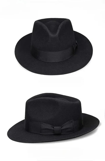 Richardson Retro Wool Fedora Hat - Classic Retro Wool Fedora With Cotton Inner Sweatband