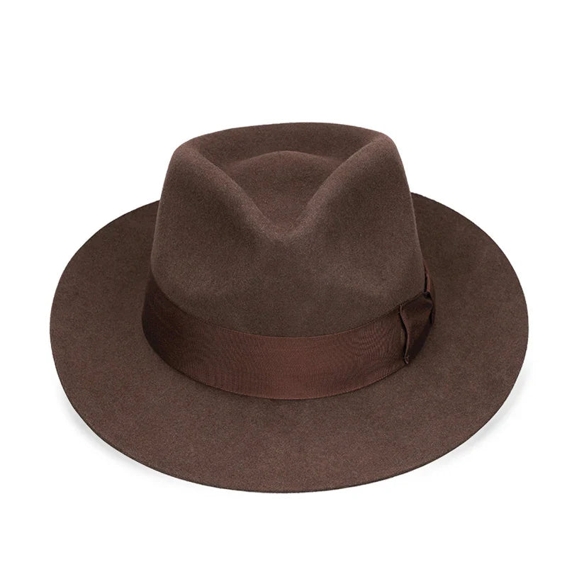 Richardson Retro Wool Fedora Hat - Classic Retro Wool Fedora With Cotton Inner Sweatband