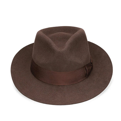 Richardson Retro Wool Fedora Hat - Classic Retro Wool Fedora With Cotton Inner Sweatband