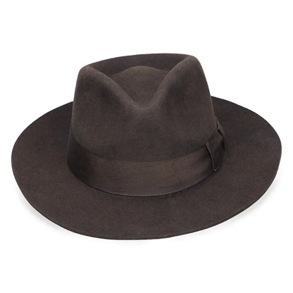 Richardson Retro Wool Fedora Hat - Classic Retro Wool Fedora With Cotton Inner Sweatband
